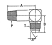 202413 Long Male Pipe to Male JIC Elbow